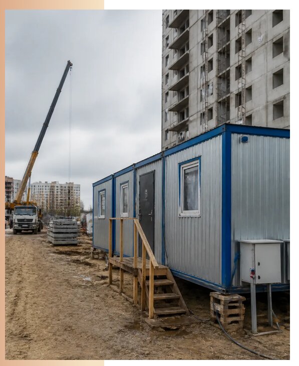 Аренда строительных вагончиков для рабочих в Обнинске